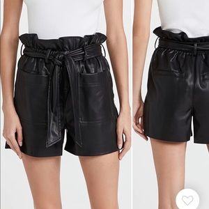 Blank NYC obsidian faux leather shorts - 29